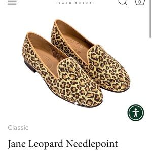 Stubbs & Wootton Jane Leopard Needlepoint Slipper - Size 7